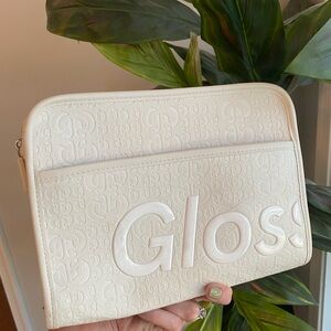 Glossier Limited Edition White Beauty Bag, medium